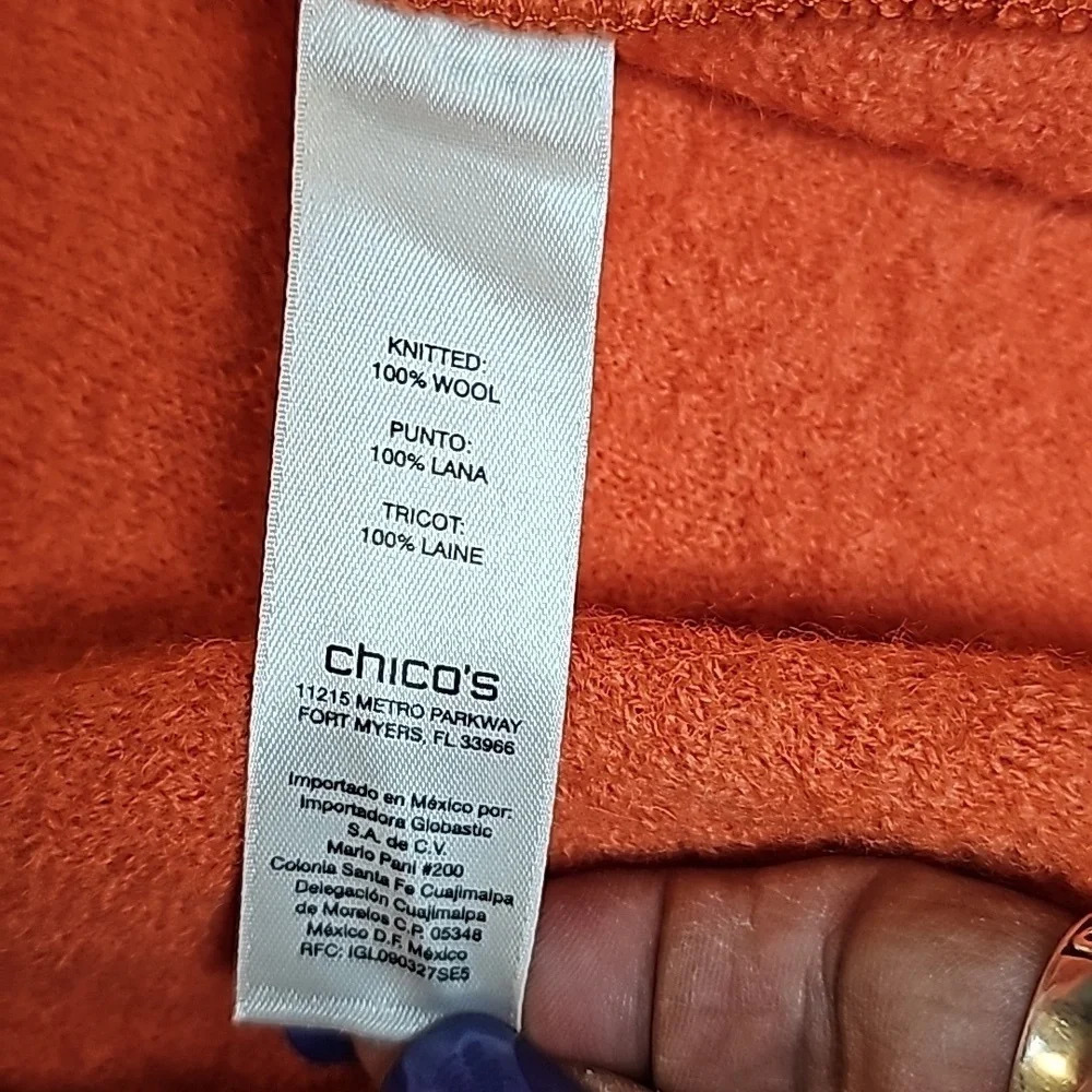 NWT Chicos Knitted Wool Blazer Sz 3 (16) New - Picture 7 of 8